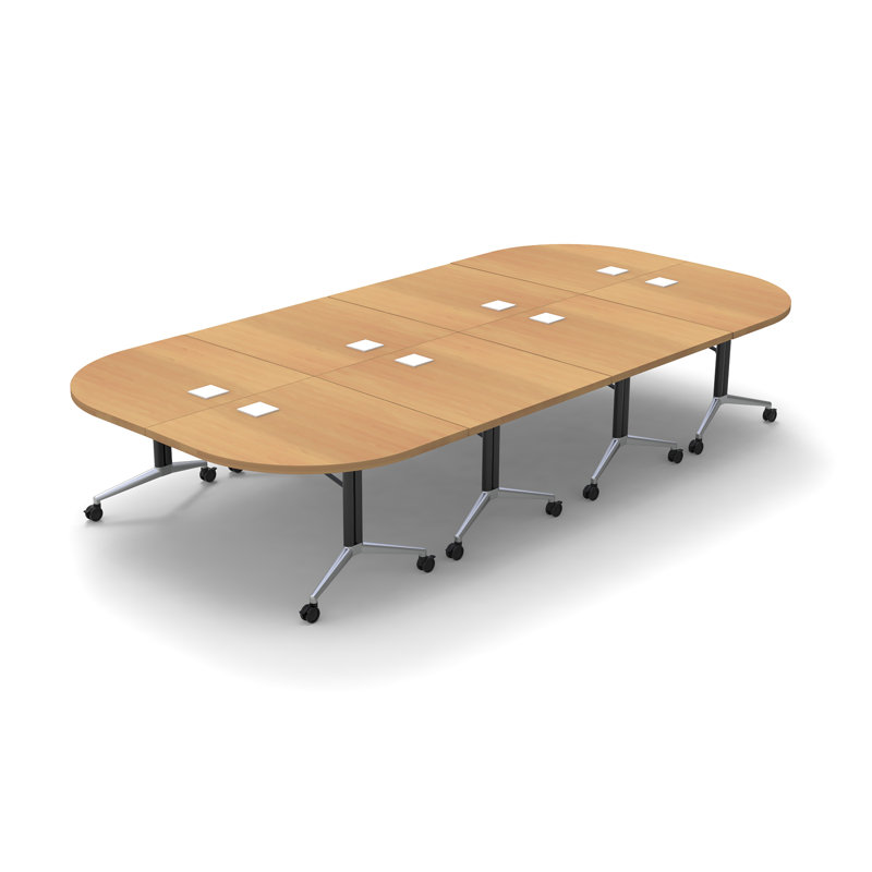 Inbox Zero Altheia Fold up Oval Conference Table Wayfair